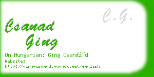 csanad ging business card